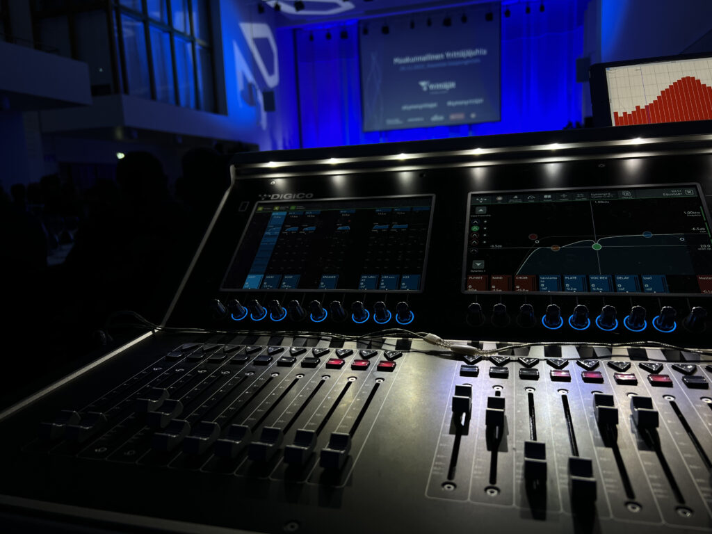 Mikserinä käytettiin Digico S21 mikseriä